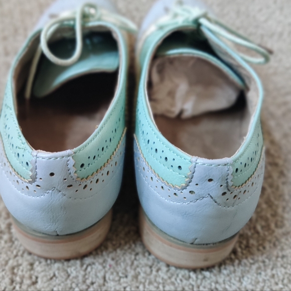 Wanted Babe Blue Saddle Shoes Size 7.5 - Picture 9 of 11